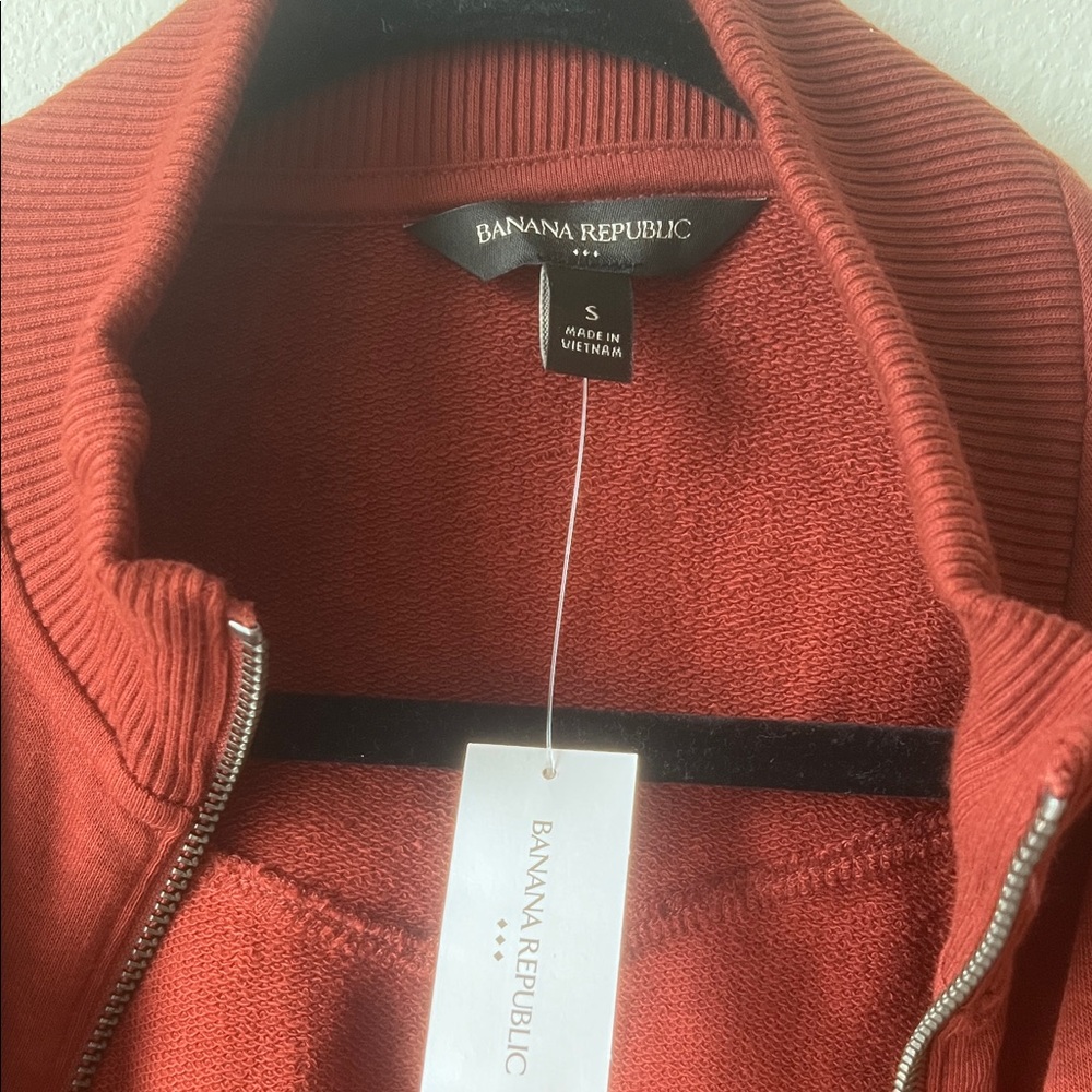 Banana Republic Women's Deep Red/Orange Bomber Jacket - Picture 2 of 5